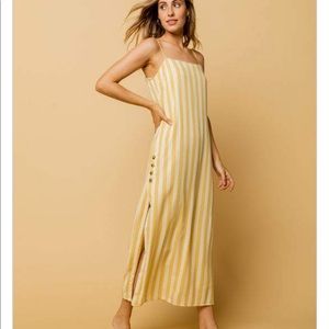 NWT Yellow Maxi with slit